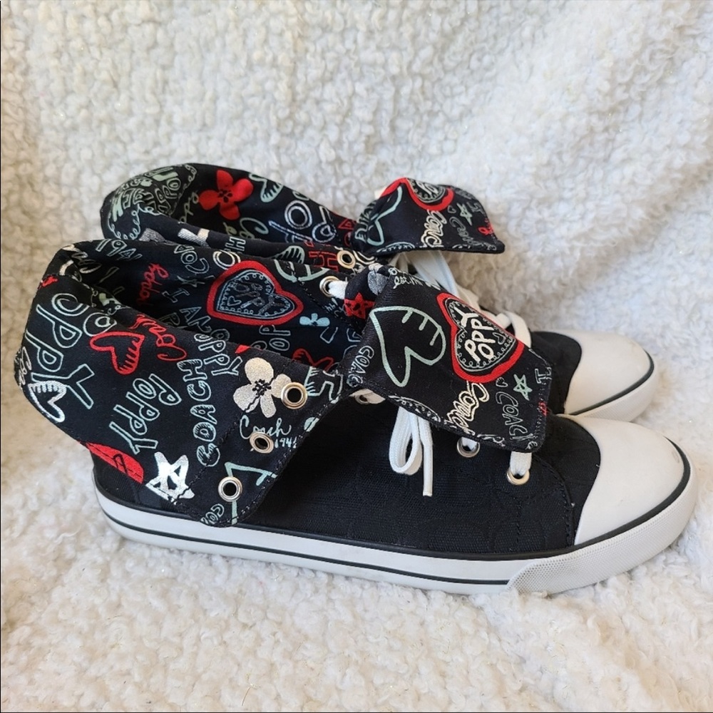 Coach Womens Sneaker Black Signature C Bonney Pop